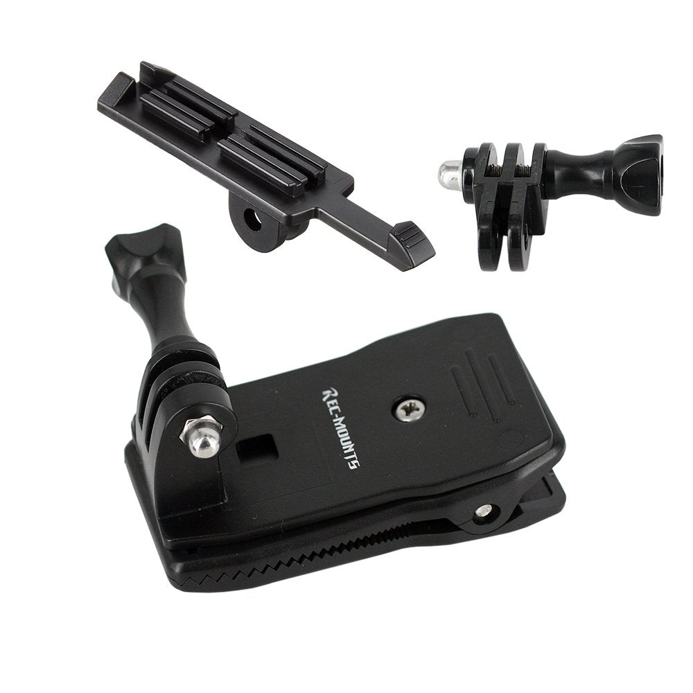REC-MOUNTS REC-53CON Rotating Clip Mount for Contour Action Camera Belt Shoulder Backpack