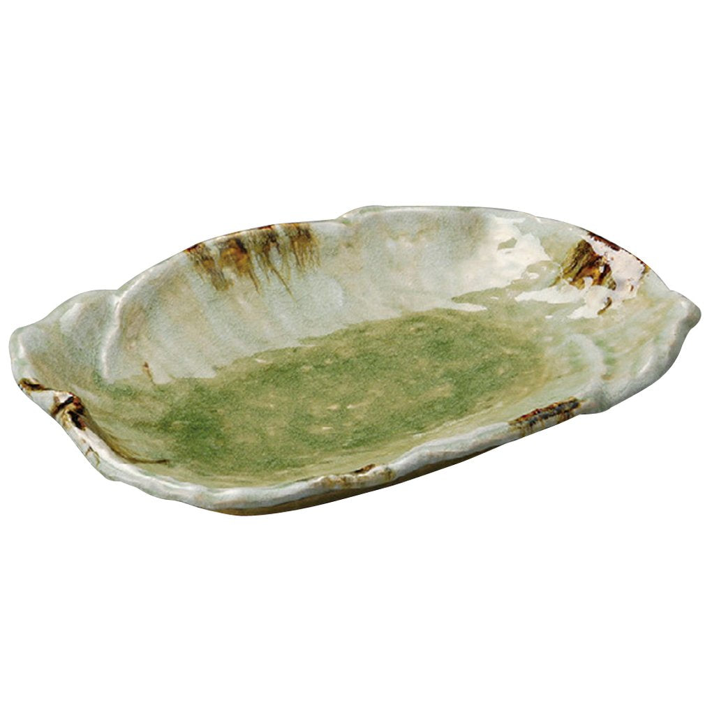 Yamasita Craft 23103-358 Iron Glazed Vidro Transforming Plate, Large, 14.6 x 10.2 x 2.2 inches (37 x 26 x 5.5 cm)