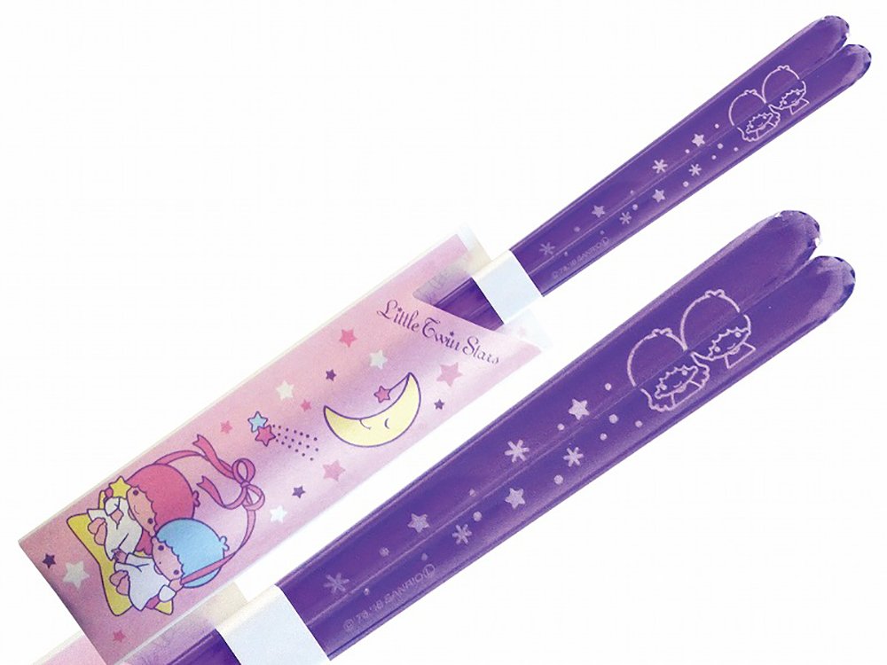 Sanrio 490563 Little Twin Stars Kikirara Clear Chopsticks Purple