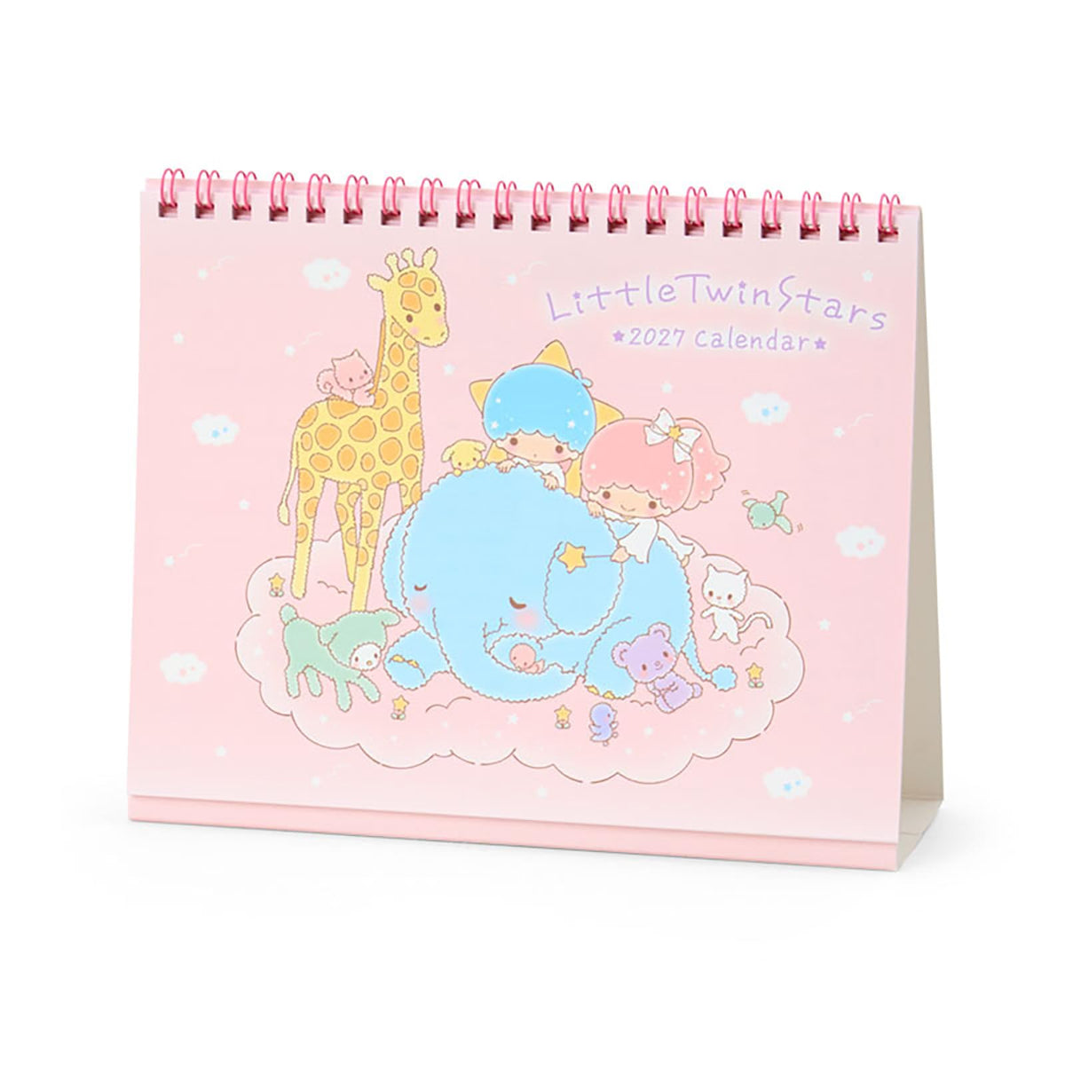 Sanrio 921271 Ring Calendar, 2027 Little Twin Stars, Kiki Lara, Happy Day and Moon