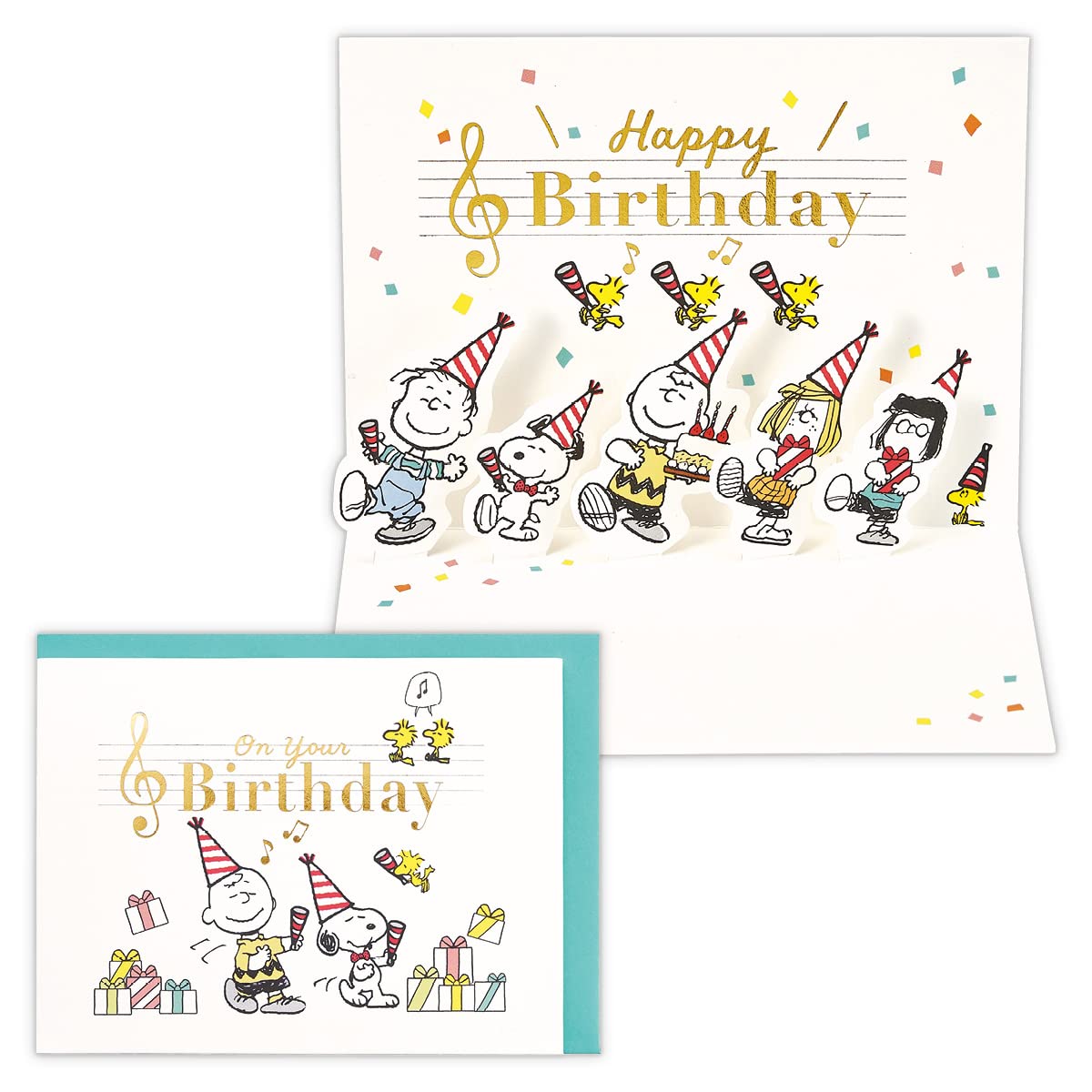 Japan Hallmark 811563 Snoopy Card, Greeting Card, Birthday Celebration, Pop-up, Birthday Cracker