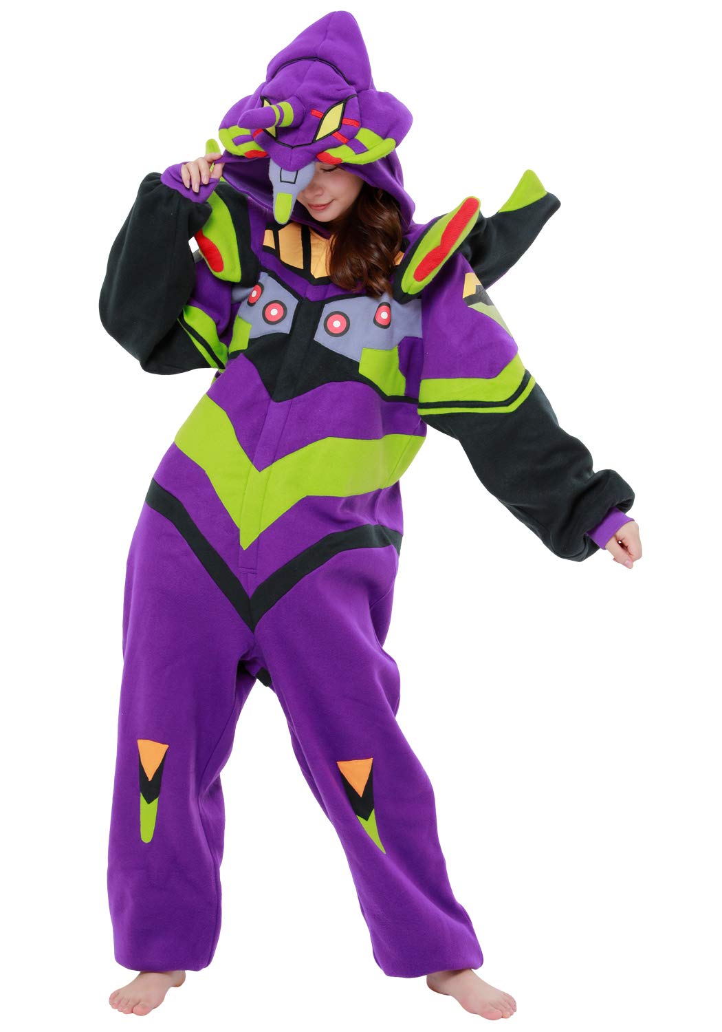 SAZAC Kigurumi - Evangelion Unit-01 - Eva-01 - Onesie Jumpsuit Halloween Costume - Adult