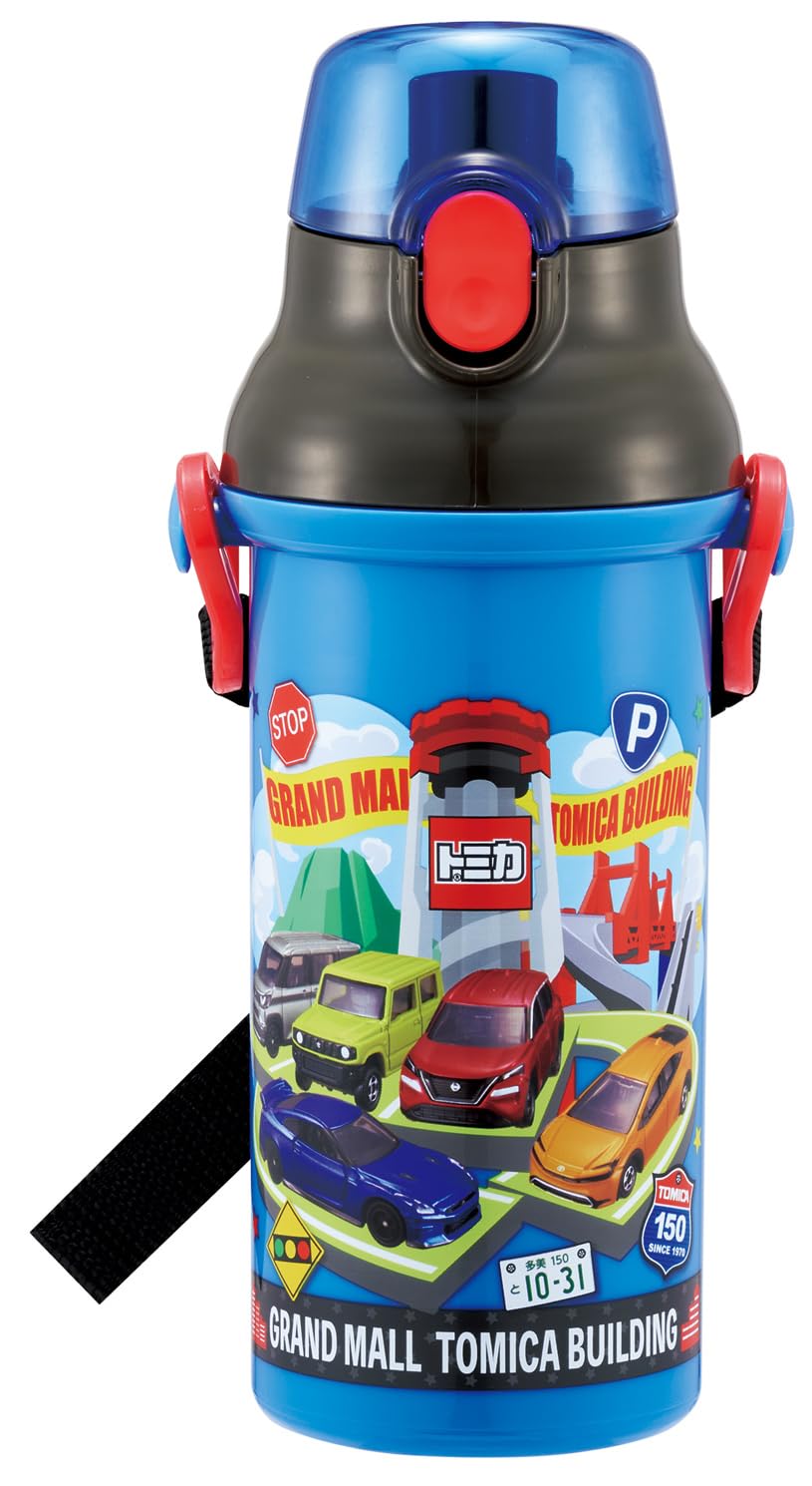 Skater PSB5SAN-A Children's Direct Drinking Water Bottle, Plastic, 16.2 fl oz (480 ml), One-Touch Open/Close, Dishwasher Safe, Made in Japan