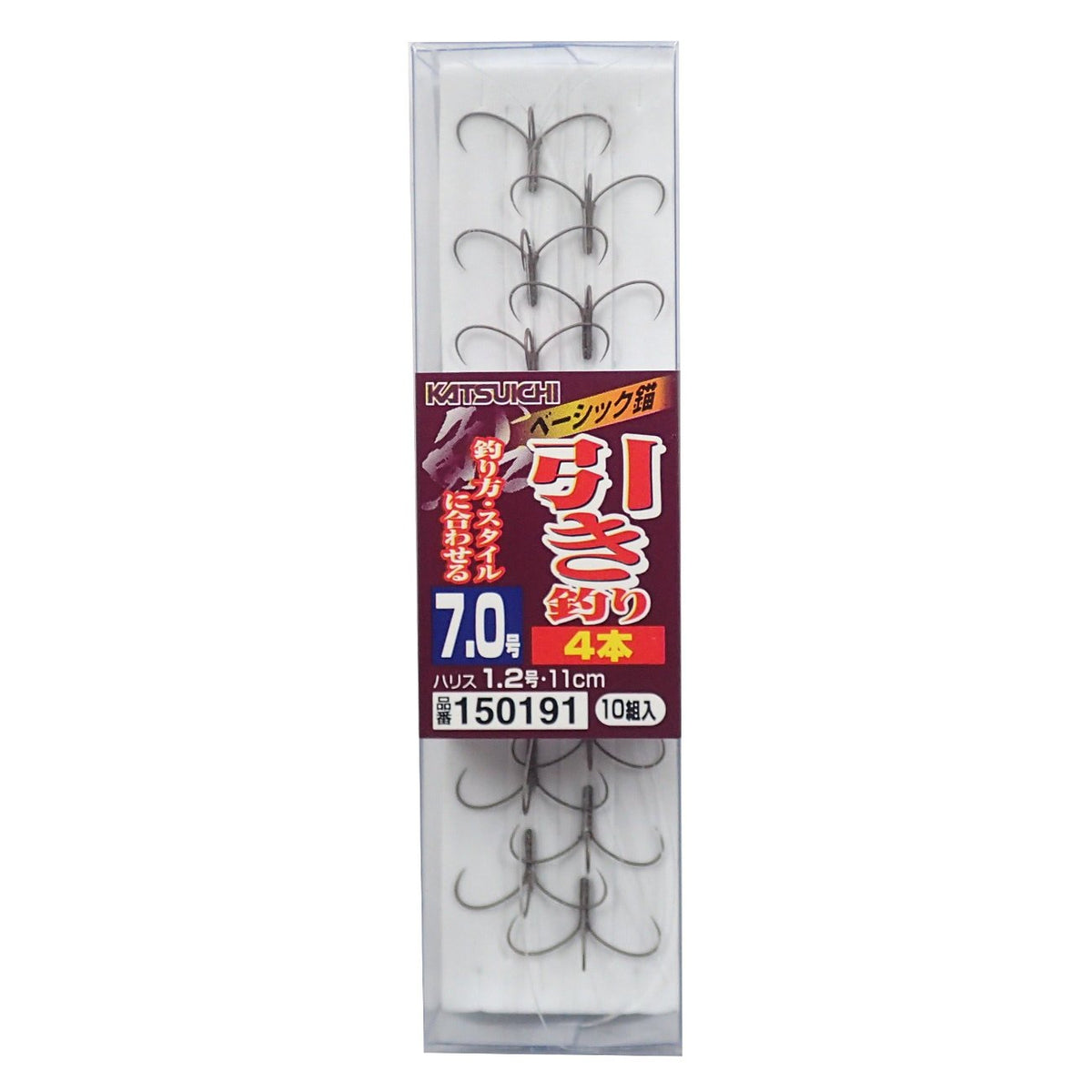 Katsuichi No.150191 Basic Anchor, Swimming Fishing, 4 Pieces, No. 7