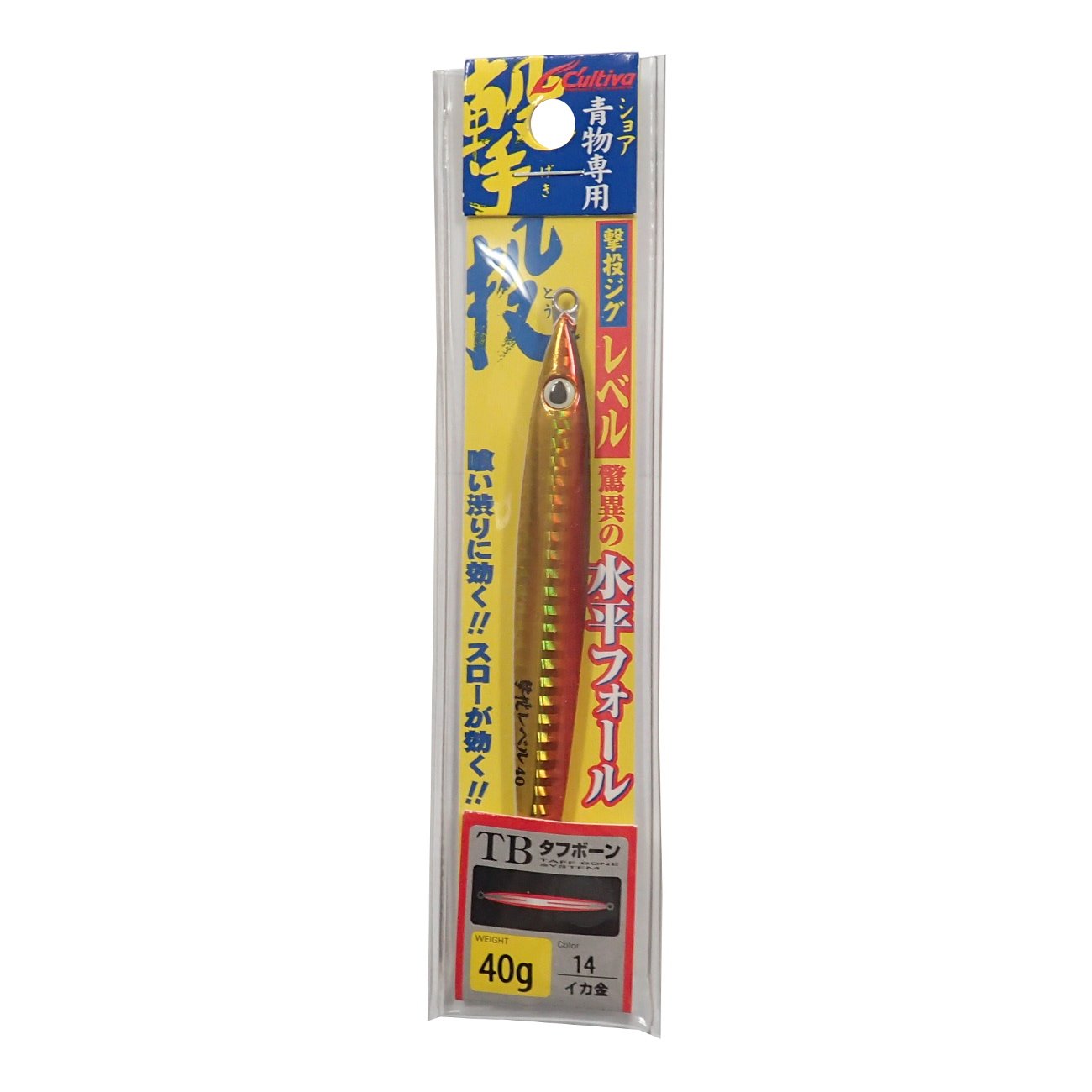 Owner GJL-40 31871 Metal Jig Level, 1.4 oz (40 g), Squid Gold (Glow Edge) #14