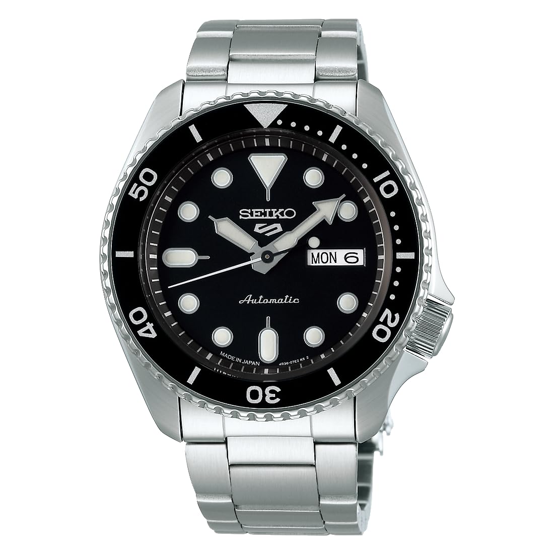 Seiko Watch Five Sports SKX Men's Wristwatch, Dial Bezel: Black, 1個, Sports Style