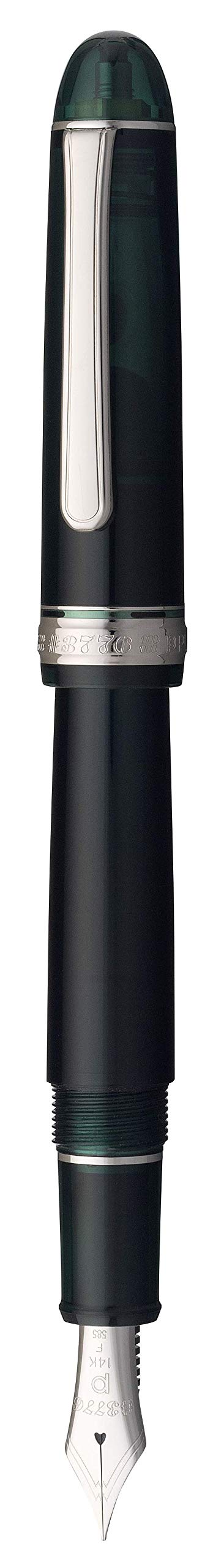 Platinum Fountain Pen #3776 Century Rhodium Laurel Green Fine Soft PNB-18000CR #41-0