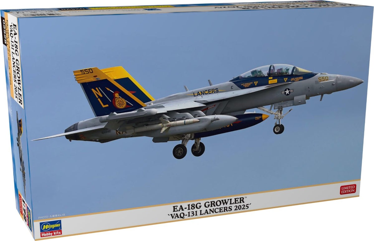 Hasegawa 602528-1/72 EA-18G Growler Vaq-131 Lancers 2025-1:72 Scale
