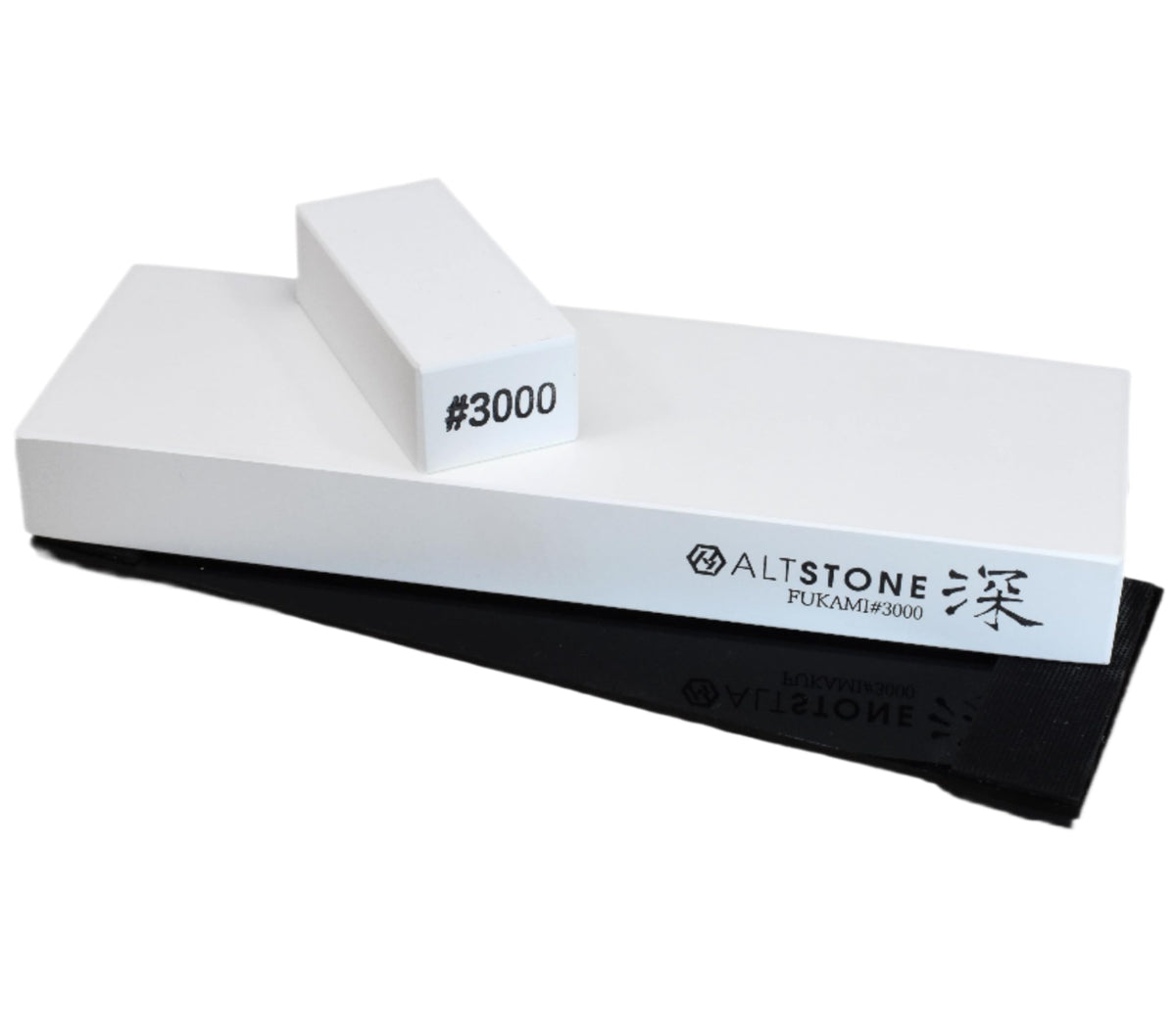 ALTSTONE FUKAMI Whetstone Sharpening stone finishing fine grit 3000 w/Nagura, 7.1" x 2.4" x 0.8" (Pro Power. Perfectly Compact for home use), Made in Japan (#3000)