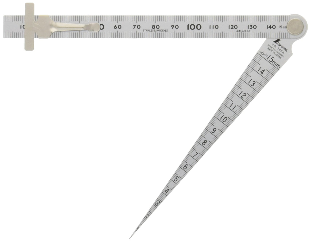 Shinwa Sokutei 62612 Taper Gauge with Straight Scale
