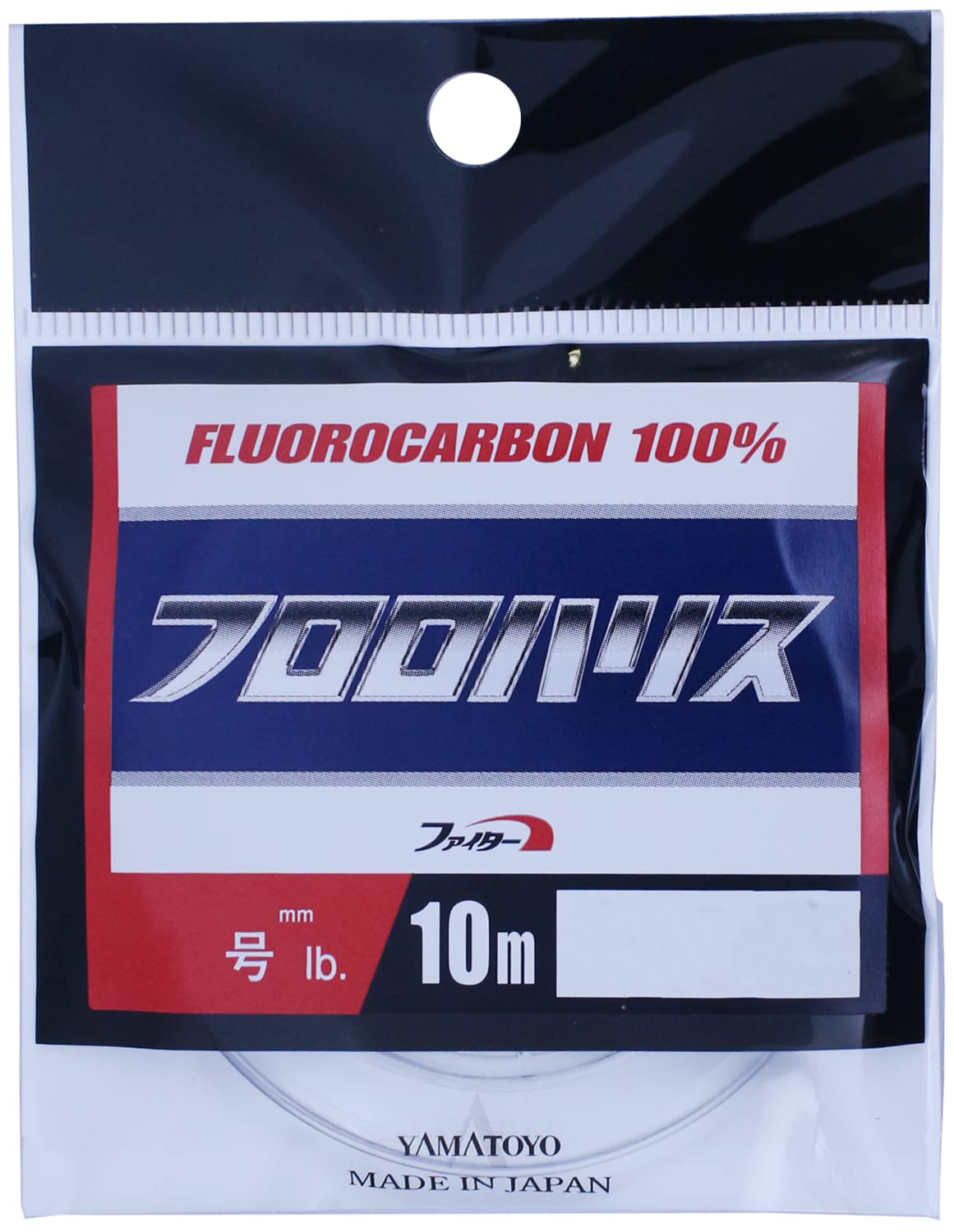 YAMATOYO Harris Fighter, Fluorocarbon Harris, Fluorocarbon 32.8 ft (10 m), No. 8, 30 lbs, Clear