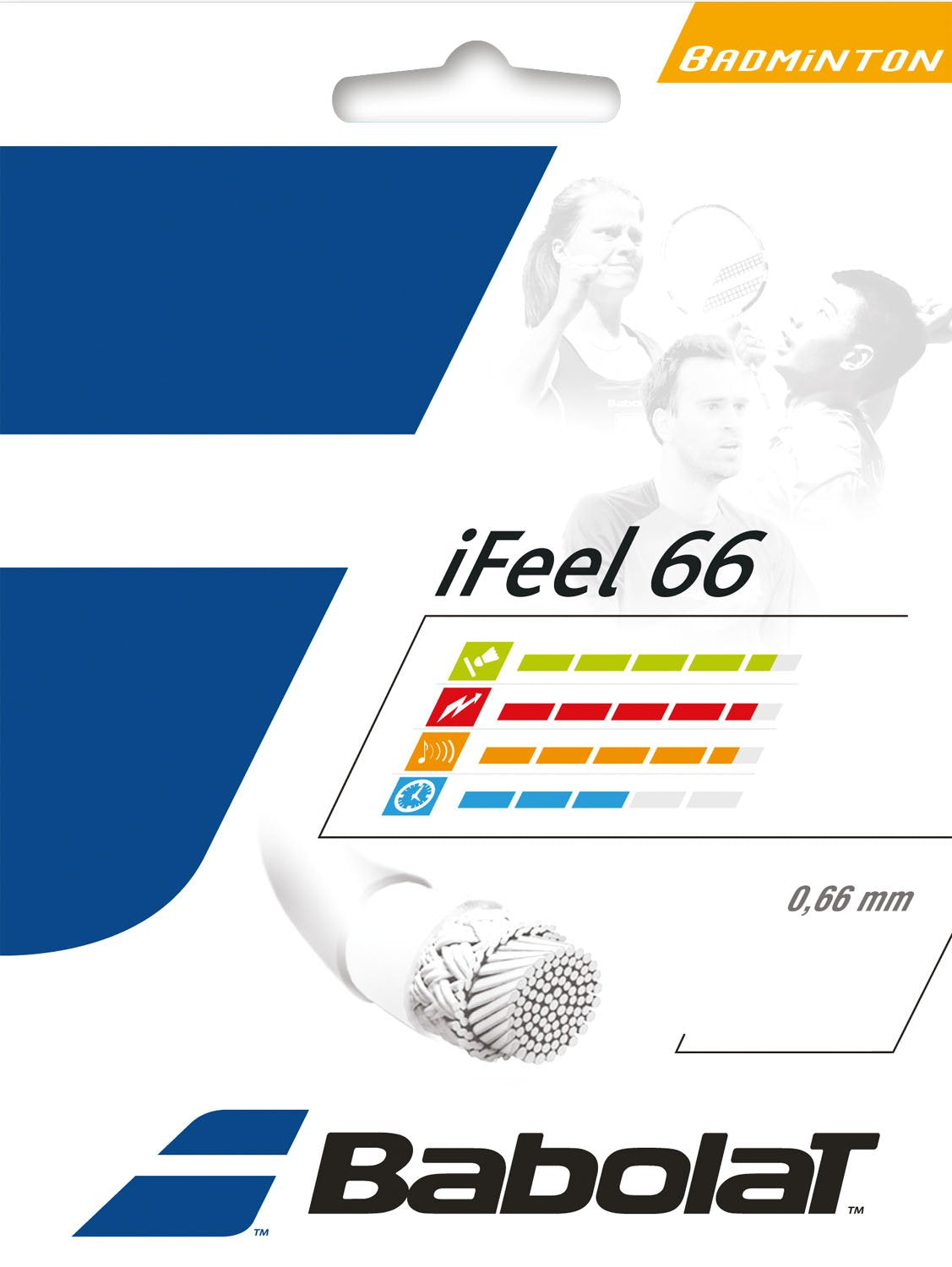 Babolat(バボラ) バドミントン ストリング iFEEL 66 BA241127 ホワイト(003)