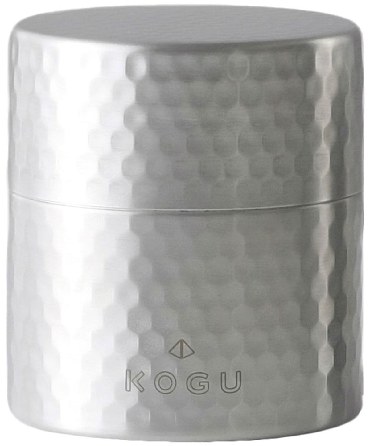 下村企販 KOGU Shimomura Kihan 43976 Tea Cylinder, Made in Japan, Stainless Steel, Can with Inner Lid, Sealed, Hammered Pattern, 3.5 oz (100 g)