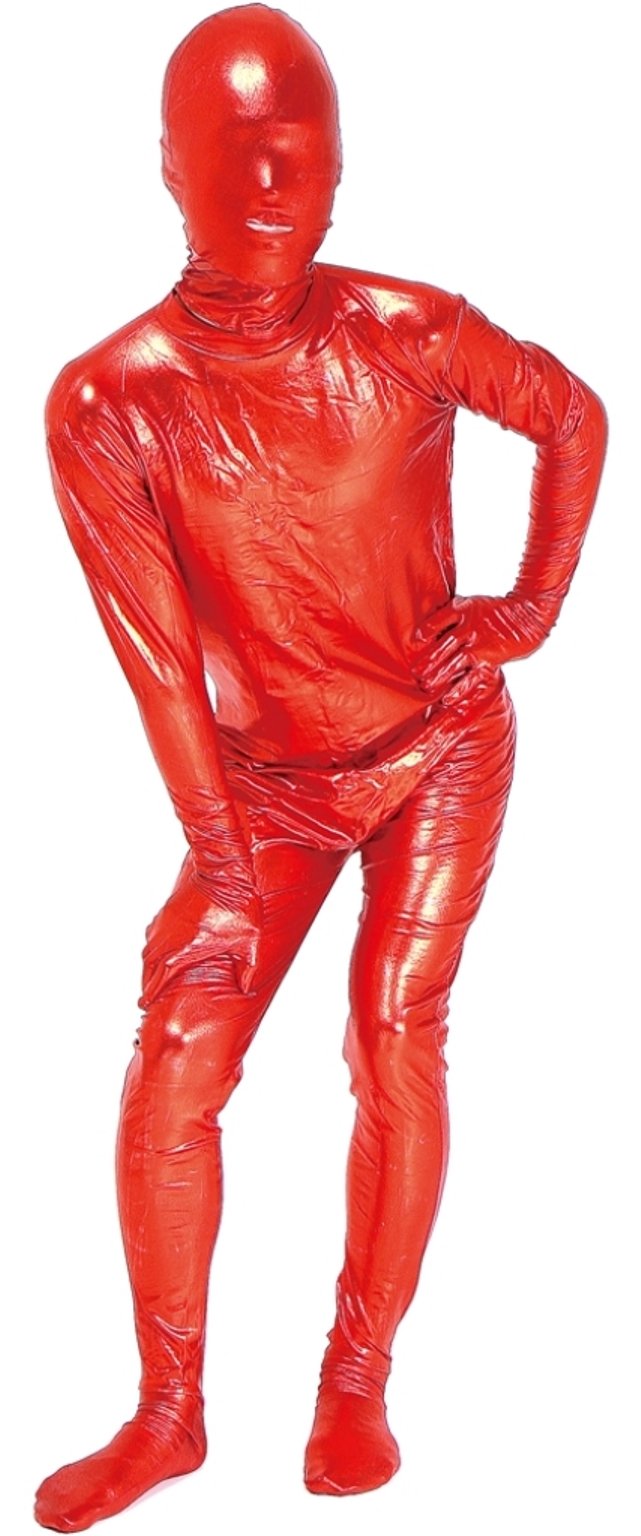 Invisible man coated red L