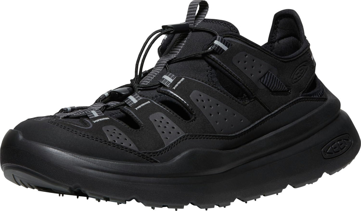 KEEN Mens WK450 Textile Synthetic Black Black Sandals 8.5 US, 1028924