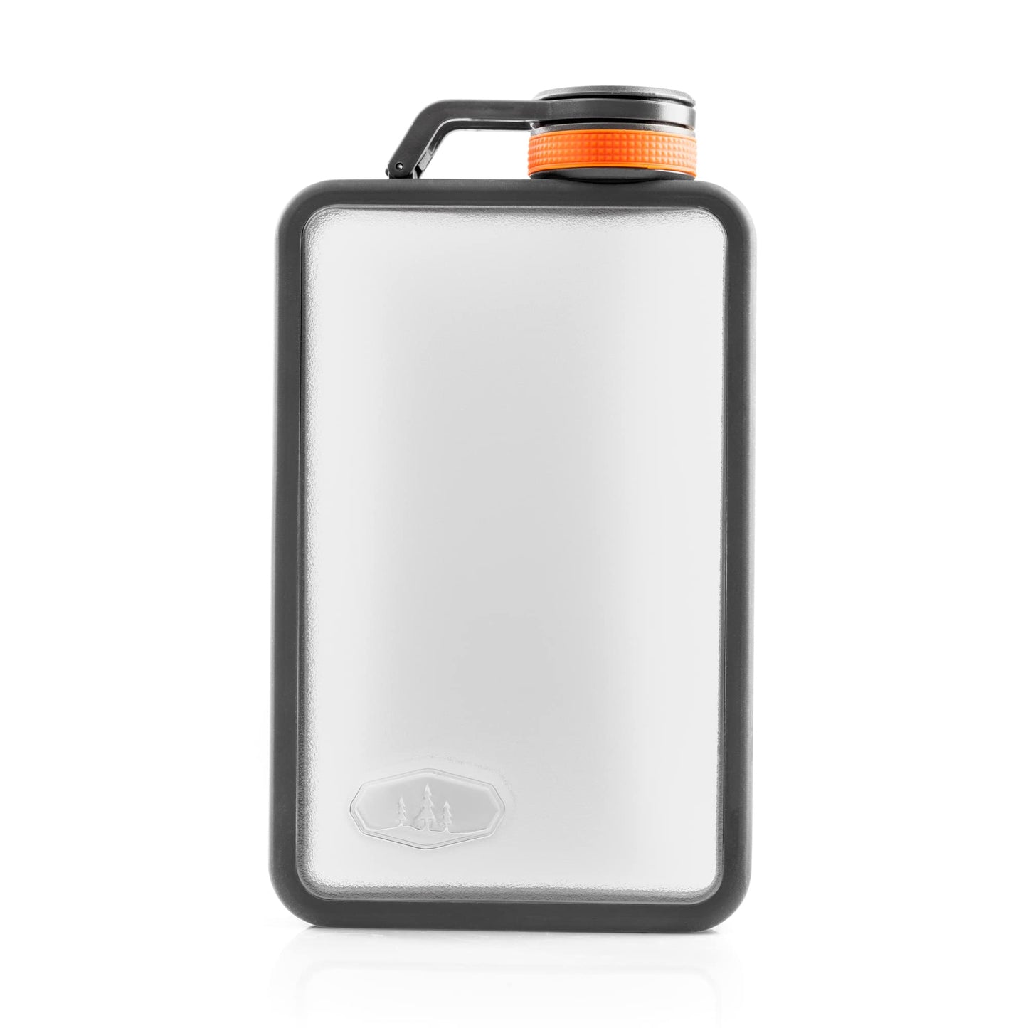 GSI Outdoors, Boulder 10 Flask, Rugged and Shatter-Resistant, Outdoor Hip Flask, Sand, 10 Fl oz, Color: Graphite