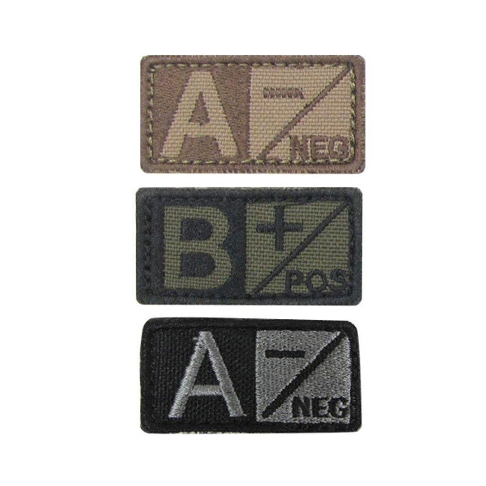 Condor Blood Type Patch A Positive (6 Pack) Foliage / Black