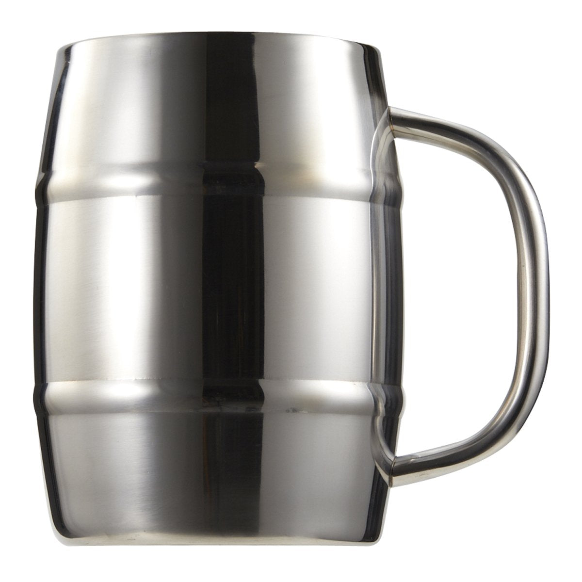 Captain Stag UH-2001 Double Stainless Barrel Mega Stein, 0.3 gal (1.0 L)