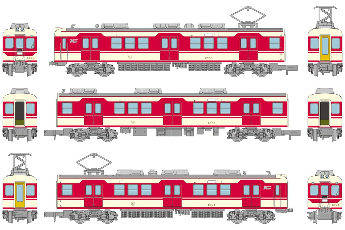 Tomytec Railway Collection 336389 Kobe Electric Railway 1000 Series 1503 Formation, 3-Car Set, Diorama Supplies