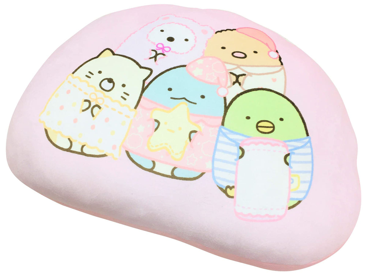 MORIPiLO Sumikko Gurashi Body Pillow, Bite and Polar Bear, Cat (Chewy Die Cut Cushion), Soft and Soft to the Touch, Goods, Plush, Nap Pillow, Pink, 15.7 x 11.8 x 3.1 inches (40 x 30 x 8 cm), Character