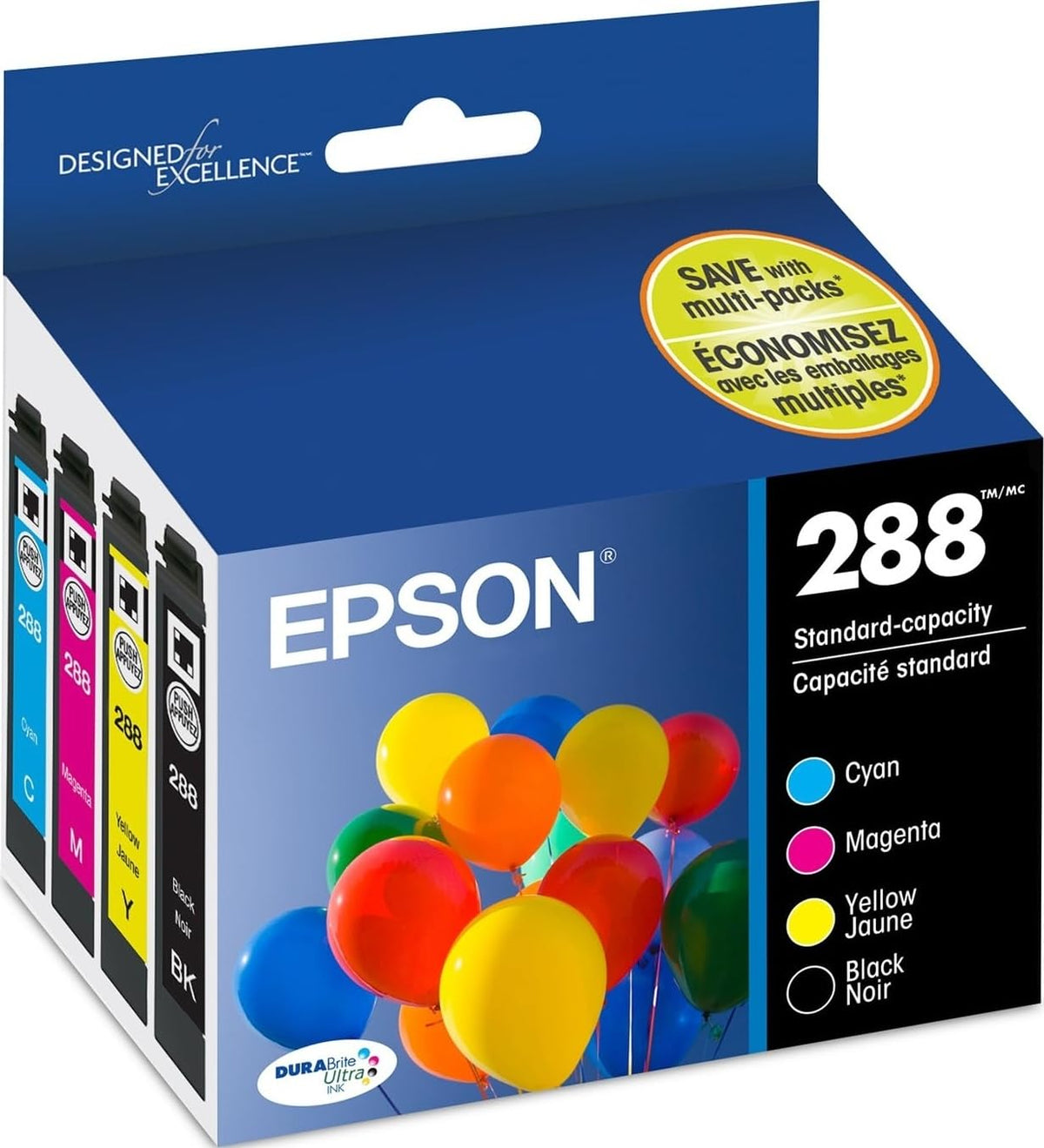 Epson 288 Genuine Ink Cartridge Black and Color Combo Pack T288120-BCS