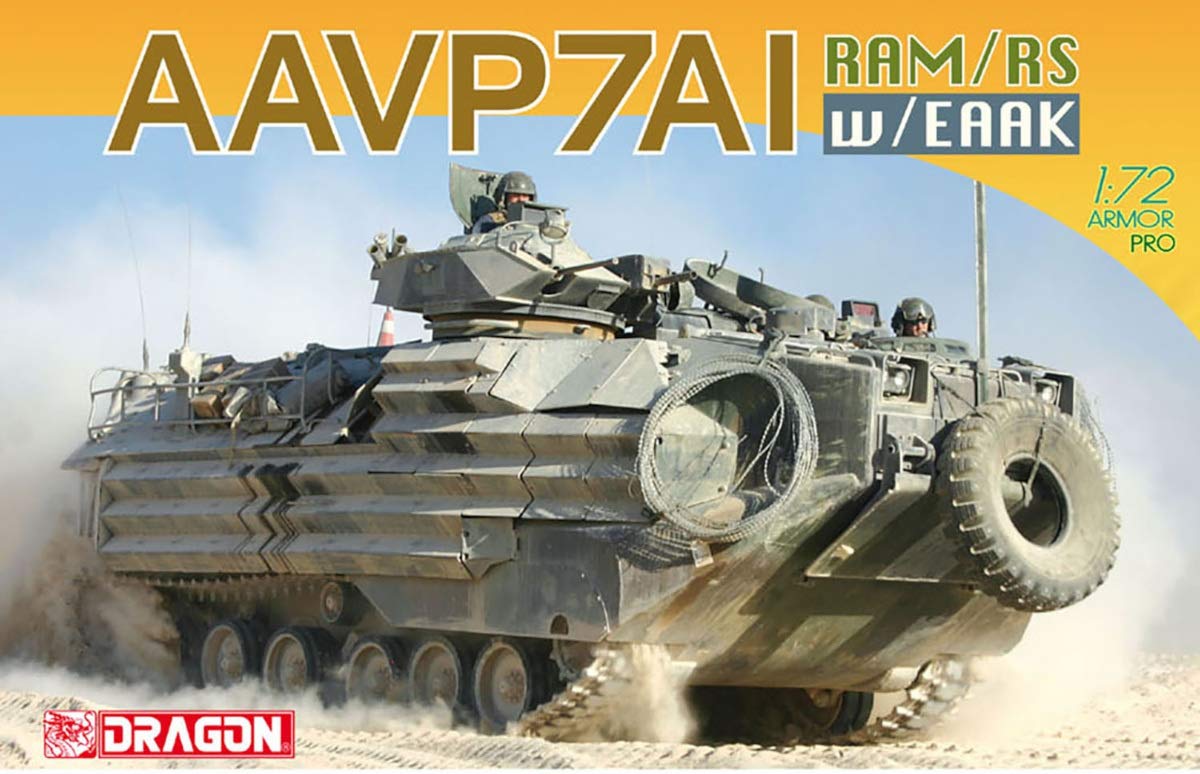 Dragon DR7233 1/72 US Marine Corps Amphibious Car AAVP7A1RAM/RS EAAK Equipment Plastic Model