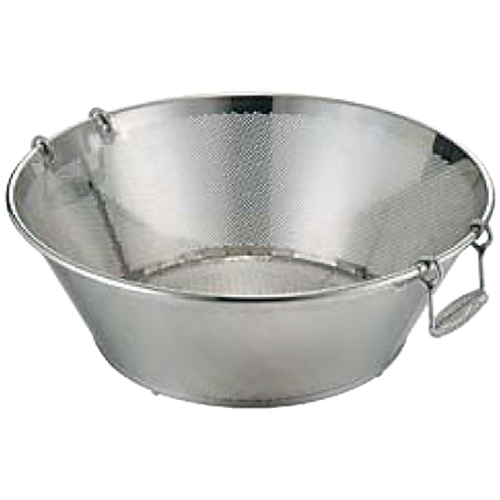 Yamashita Kogei UK 04-0246-0111 18-8 Perforated Flat Bottom Colander, 25.6 inches (65 cm)
