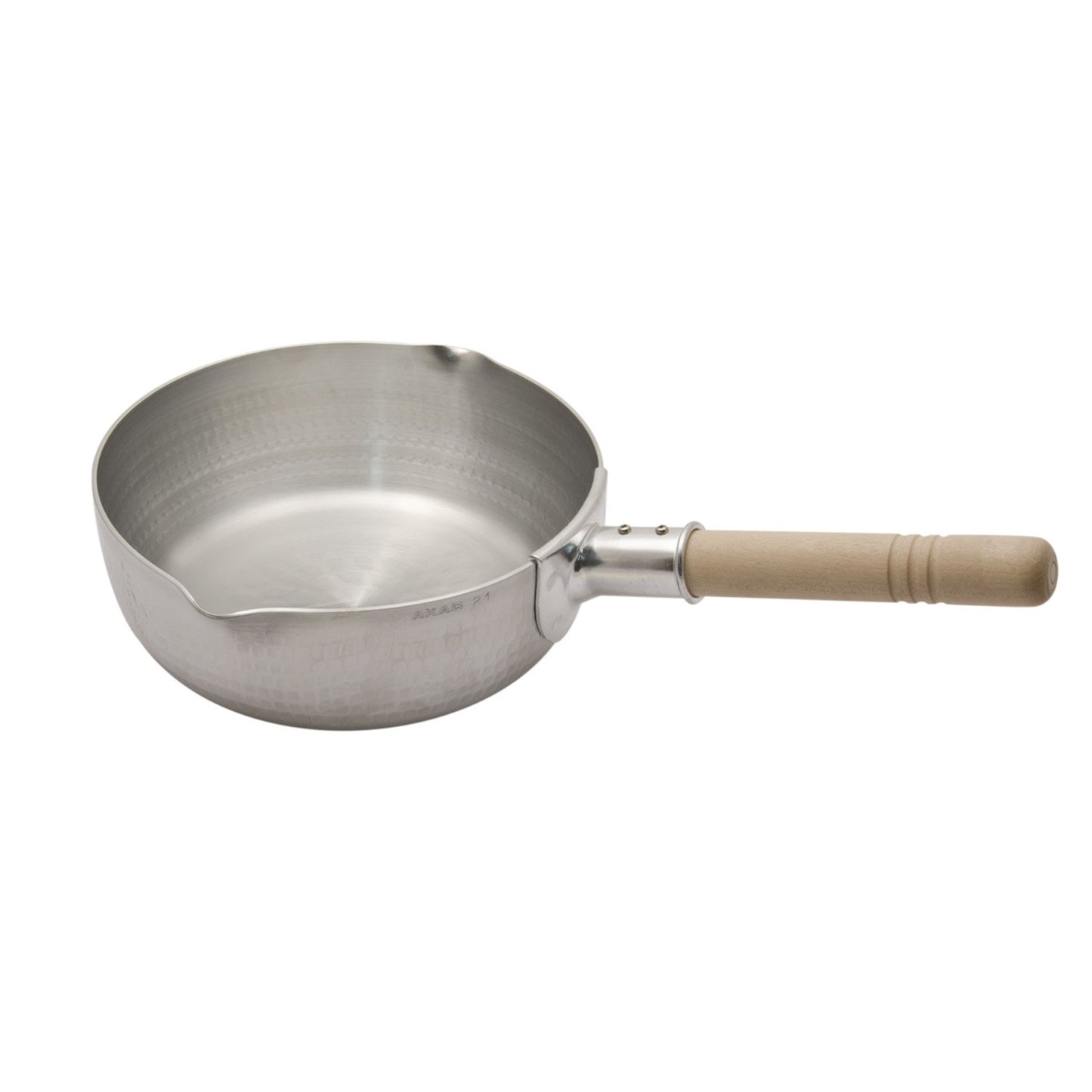 Endo Shoji AYK05027 Acao Aluminum DON Snow Flat Pot, 10.6 inches (27 cm) (Double Entrances), Aluminum Alloy, Handle (Natural Wood), Made in Japan