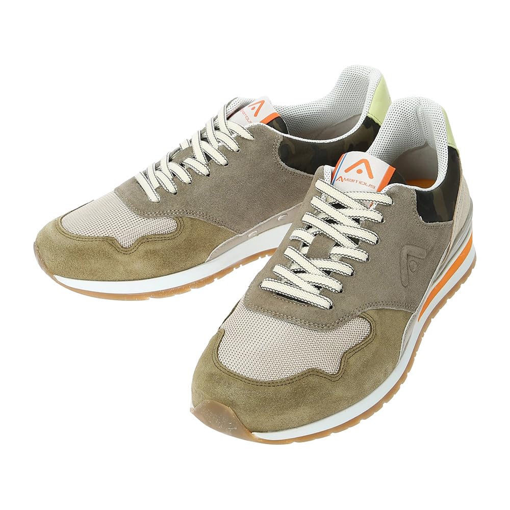 アンビシャス(AMBITIOUS) Women's Sneakers Golf Shoe, Khaki/Cream, 27.5 cm