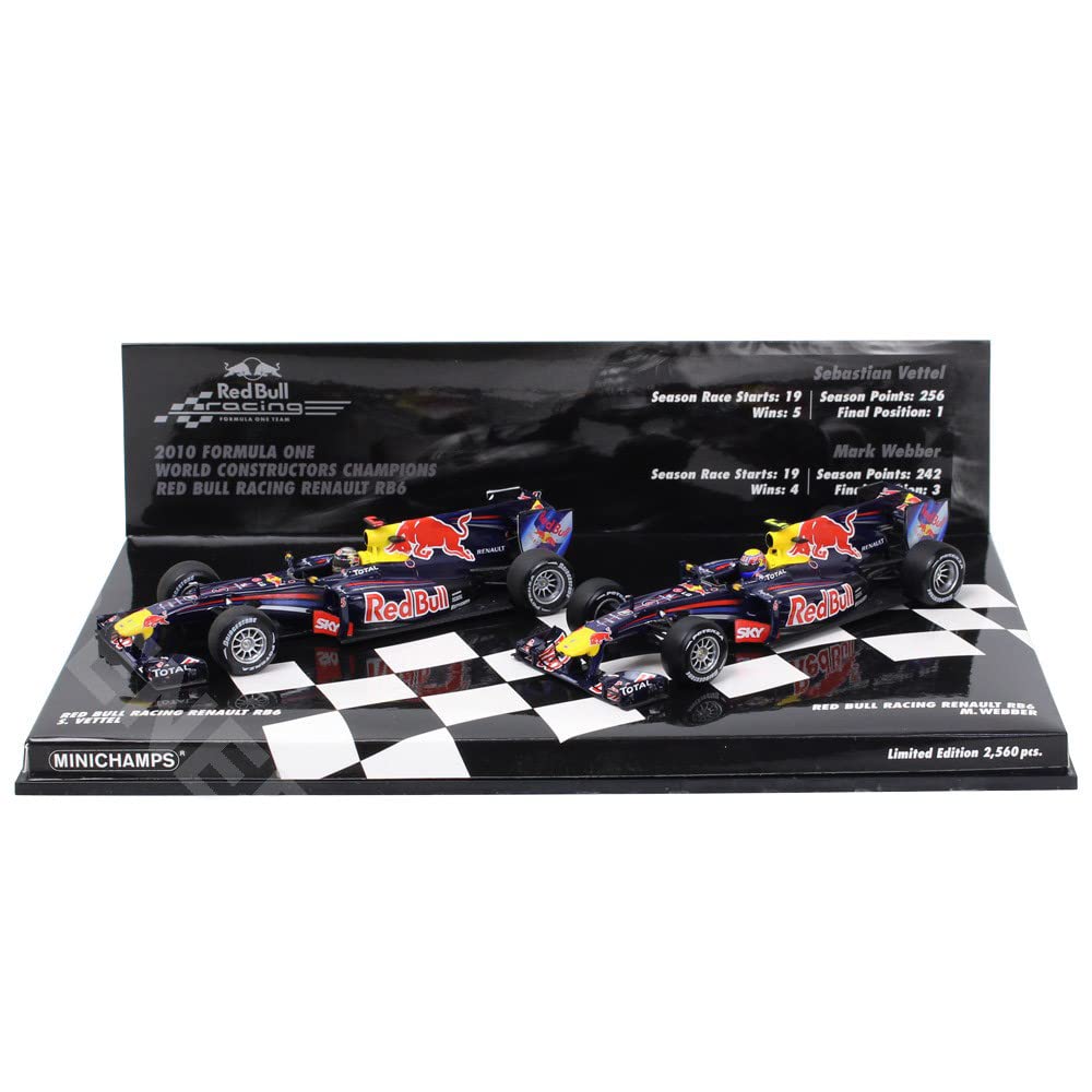 Red Bull Racing 1:43 Scale Renault RB6 2010 F1 Champions (Set of 2)