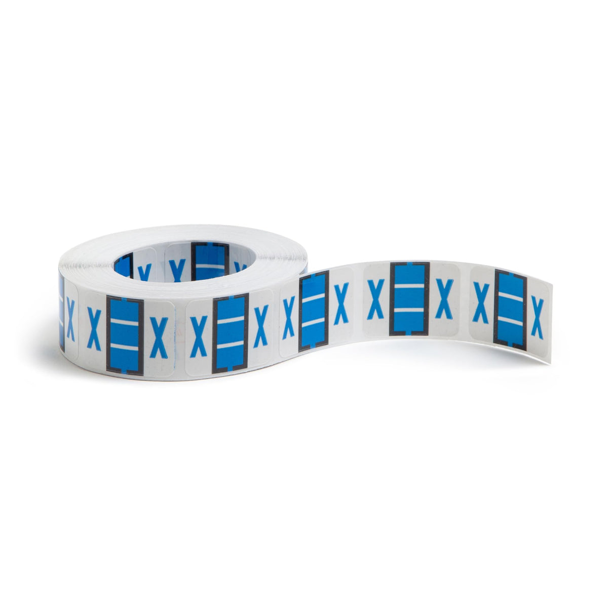 Smead BCCR Bar-Style Color-Coded Alphabetic Label, X, Label Roll, Blue, 500 Labels per Roll, (67094)