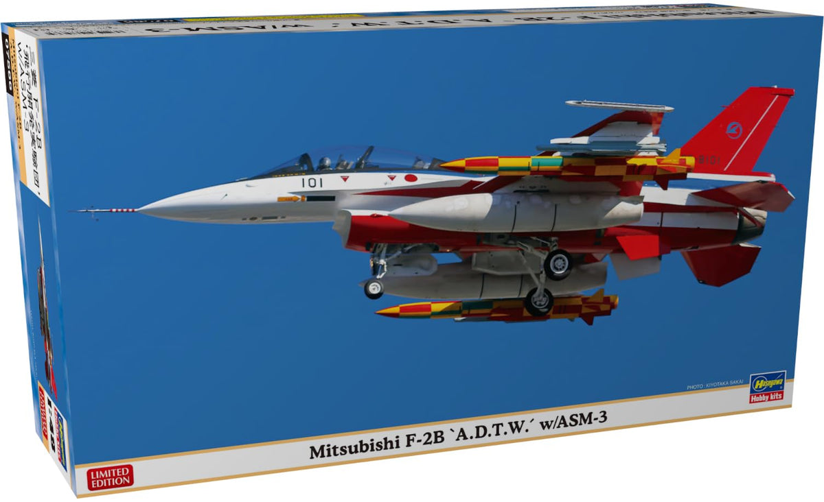 Hasegawa 07566 1/48 Scale Air Self-Defense Force Mitsubishi F-2B "Flight Development Experiments" w/ASM-3 Plastic Model