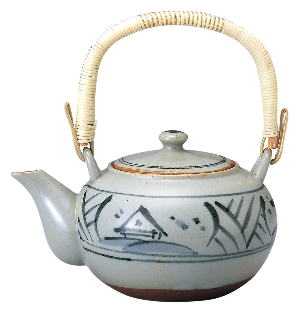 Ale-net Teapot, Soil Bottle, 5.3 x 4.1 inches (13.5 x 10.5 cm), 23.7 fl oz (700 cc), Tochili Mountain Water, Earth Bottle, Porcelain, Mino Ware, Made in Japan