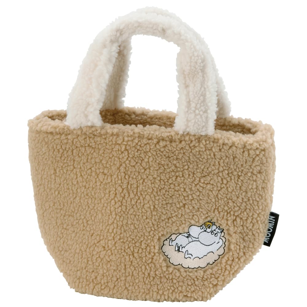 Skater KOB1-A Boa Fabric, Cold Insulation, Lunch Bag, For Soup Jars, 9.3 x Depth 4.5 x Height 6.1 inches (23.5 x 11.5 x 15.5 cm), Fluffy Fabric, Moomin