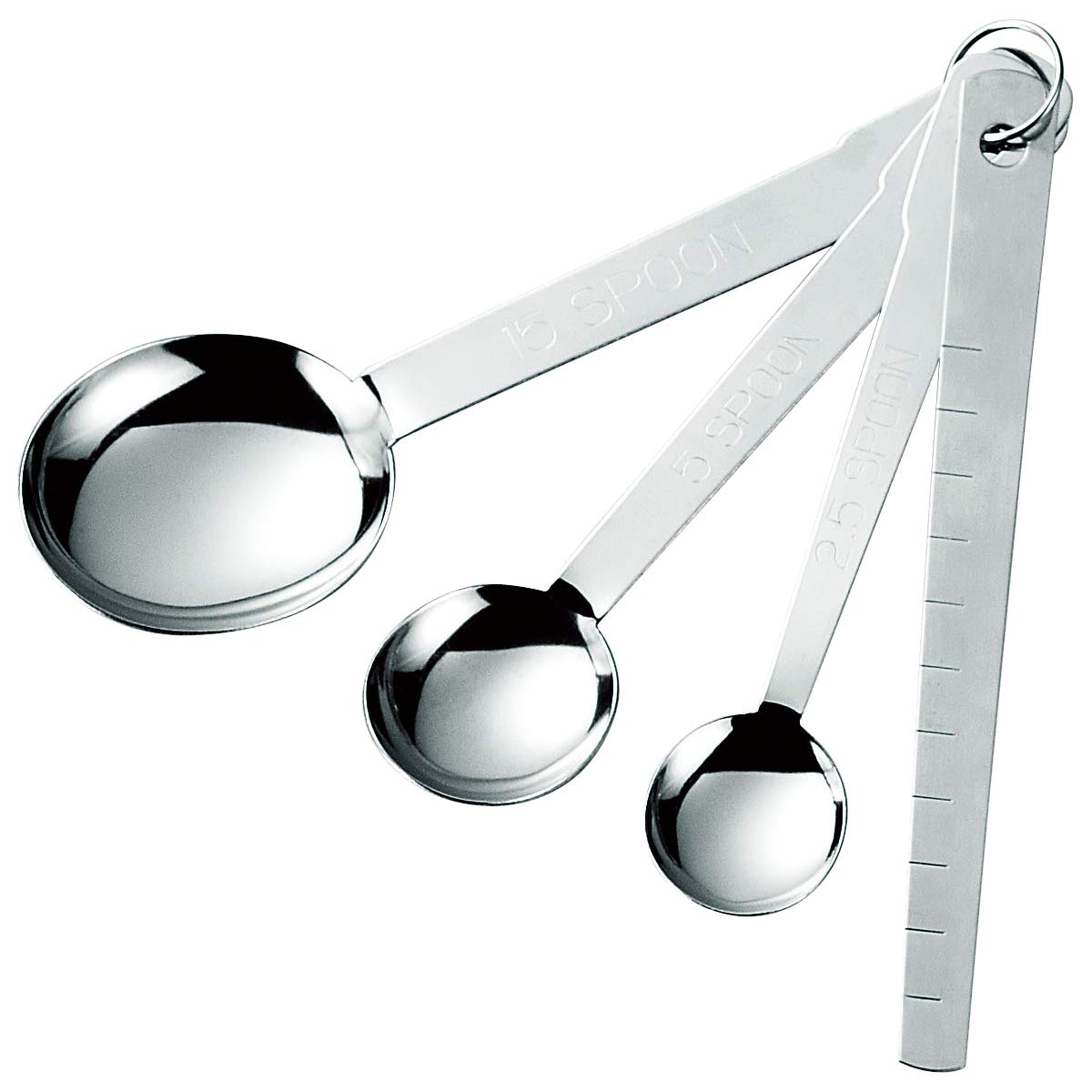 Shimomura Industry AKS-624 Amai Shokuhou Measuring Spoons, Set of 4, Made in Japan by Tsubame Sanjo, Niigata