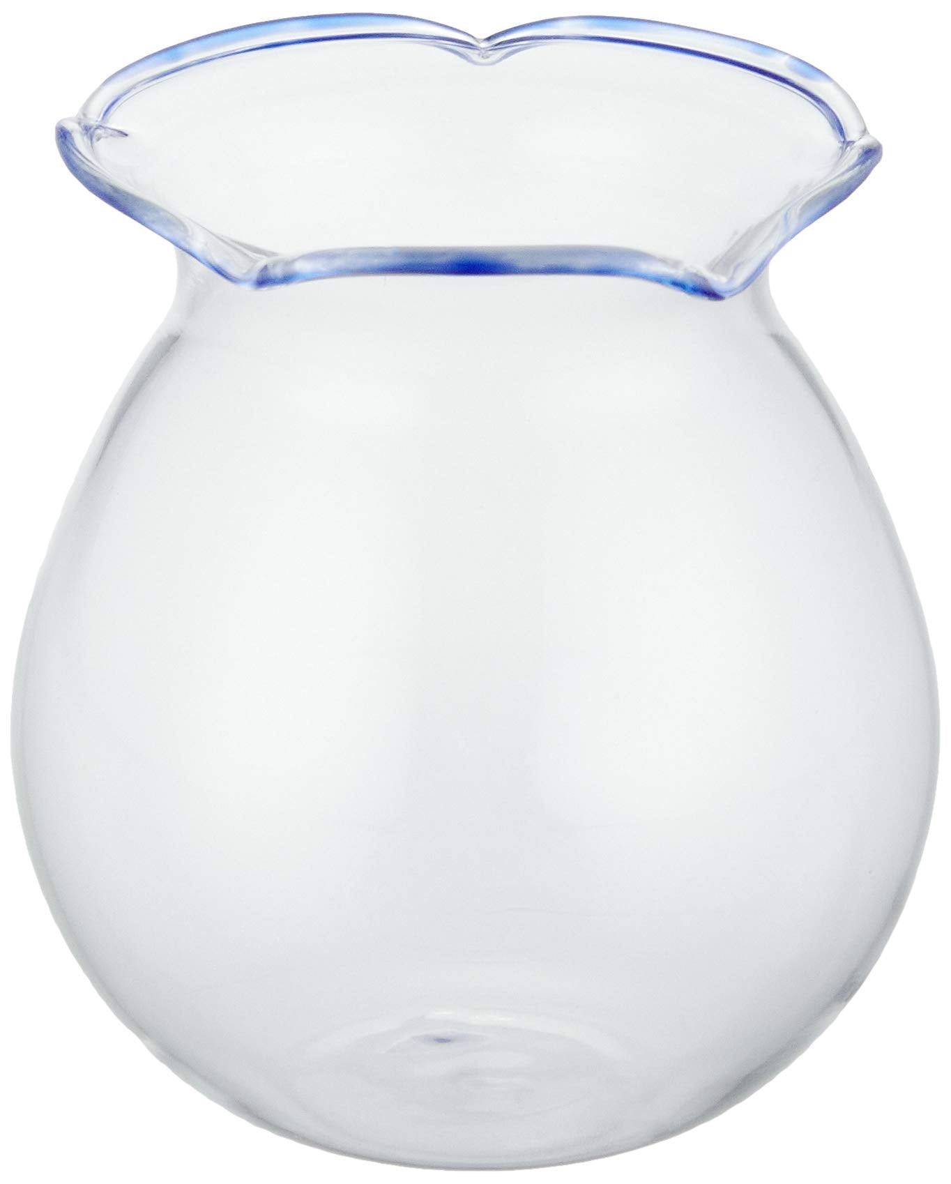 Falkert Interior/Figurine Object Cute Handmade glassworking Fishbowl 65 mm Blue, Clear