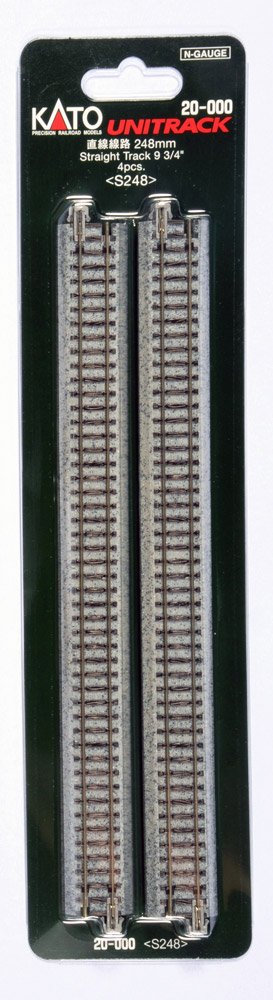 Kato 20-000 N Unitrack 248mm 9 3/4 Straight Track 4pcs