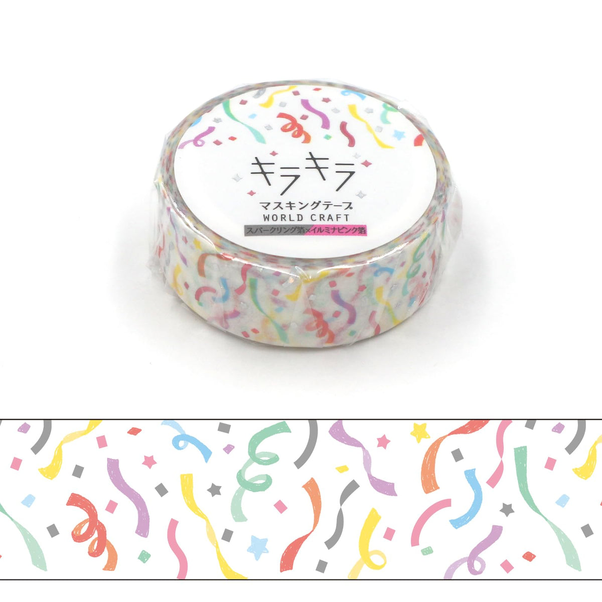 World Craft KRMT15-093 Glitter Confetti Masking Tape