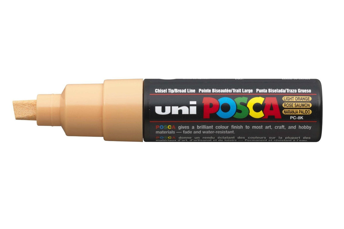 Posca Acrylic Paint Marker, Broad Chisel, Light Orange