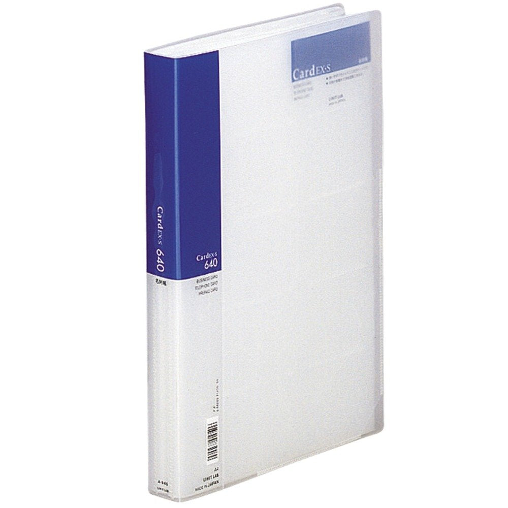 Lihit Lab A946 Eye Business Card File, A4, 640 Sheets, Indigo