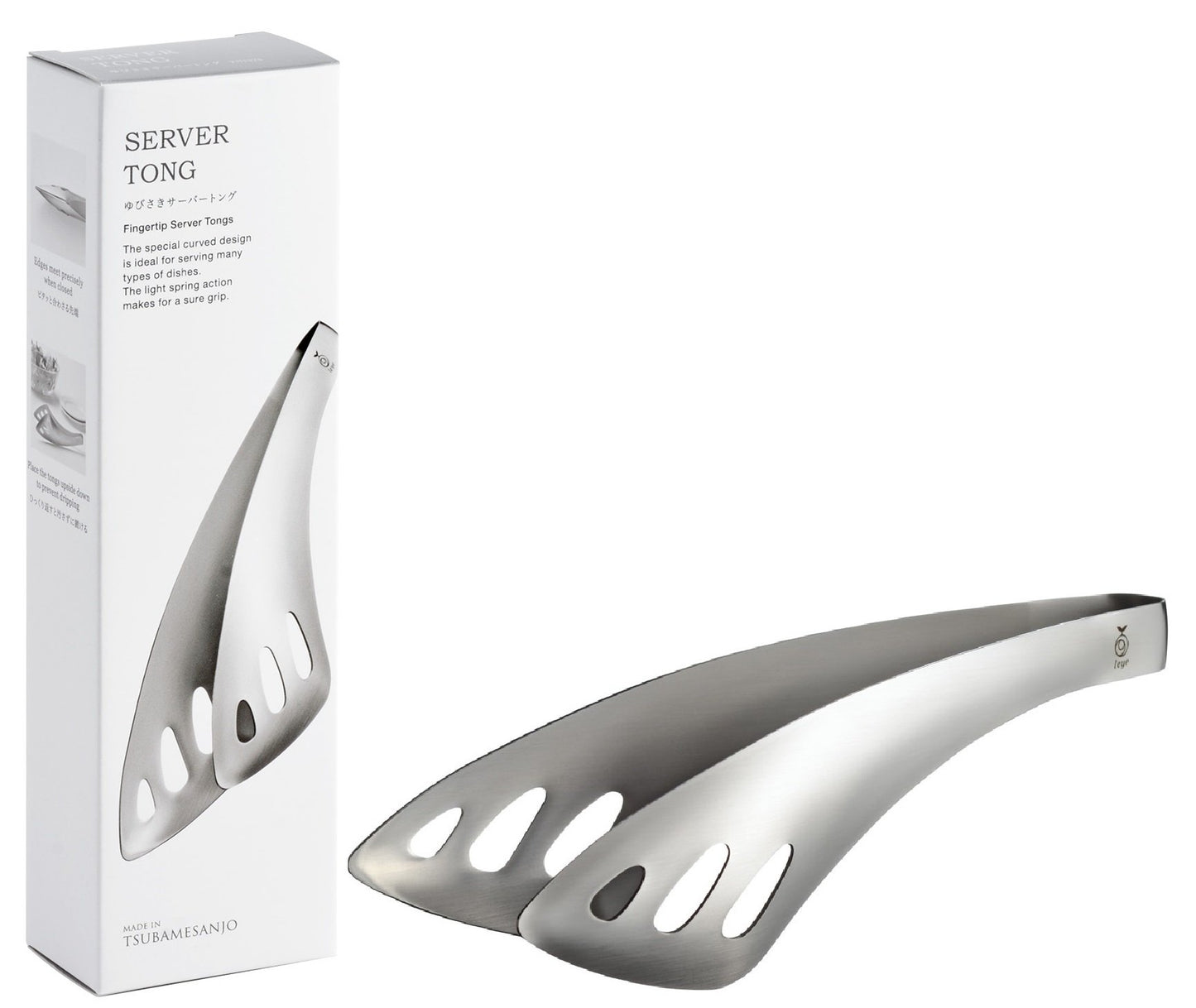 Oaks Leye TN1374 Yubisaki Server Tongs, Gift Box, Silver, Made in Japan