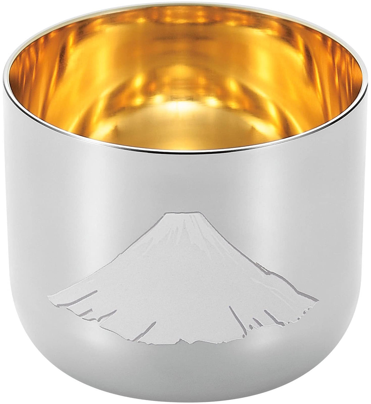 Yokoyama EJG-350 Guinomi, Boar Mouth, Temperature Sensitive Red Fuji, Gold Plated, Tsubame Juku no Kiki, 3.4 fl oz (100 ml), 1PC