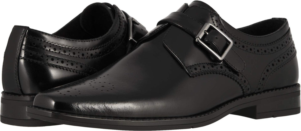 STACY ADAMS mens Kinsley Single Monk Strap Oxford, Black, 9.5 US