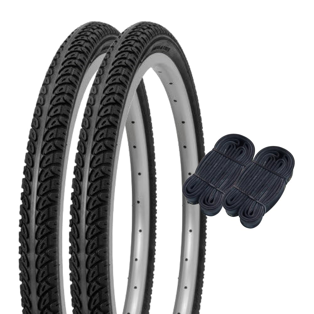 Shinko SR024 60043 26 Inch Bicycle Tire Tube, Set of 2, Pair Winding, Electric Assist Bicycle Tires, 26 x 1.95 Inches, Black