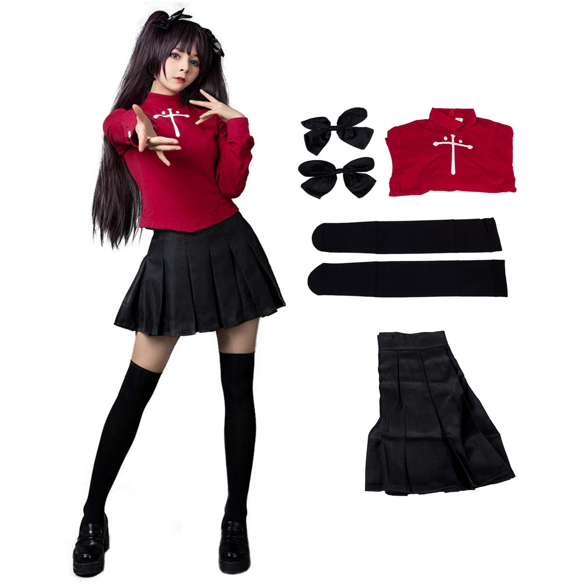 Cosfun Anime Women's Cosplay Costume Uniform Dress Outfits mp004001 (Small)