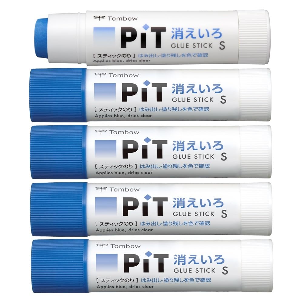 Tombow HCA-513 Pencil, Glue Stick, Erasable Pit, S, 5 Pieces