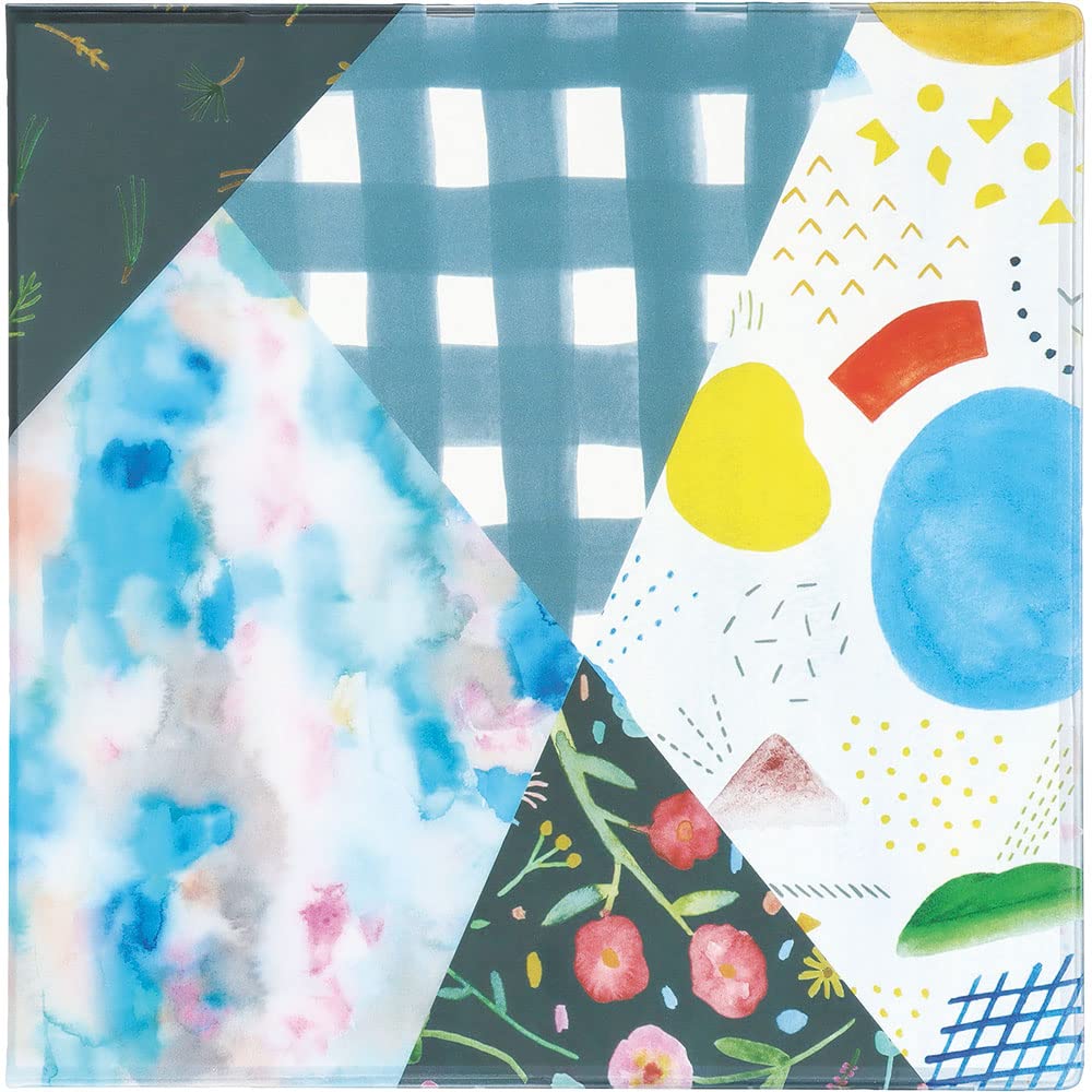 Kingjim HN-S10 Hitotoki Notebook, Square Size, Patchwork
