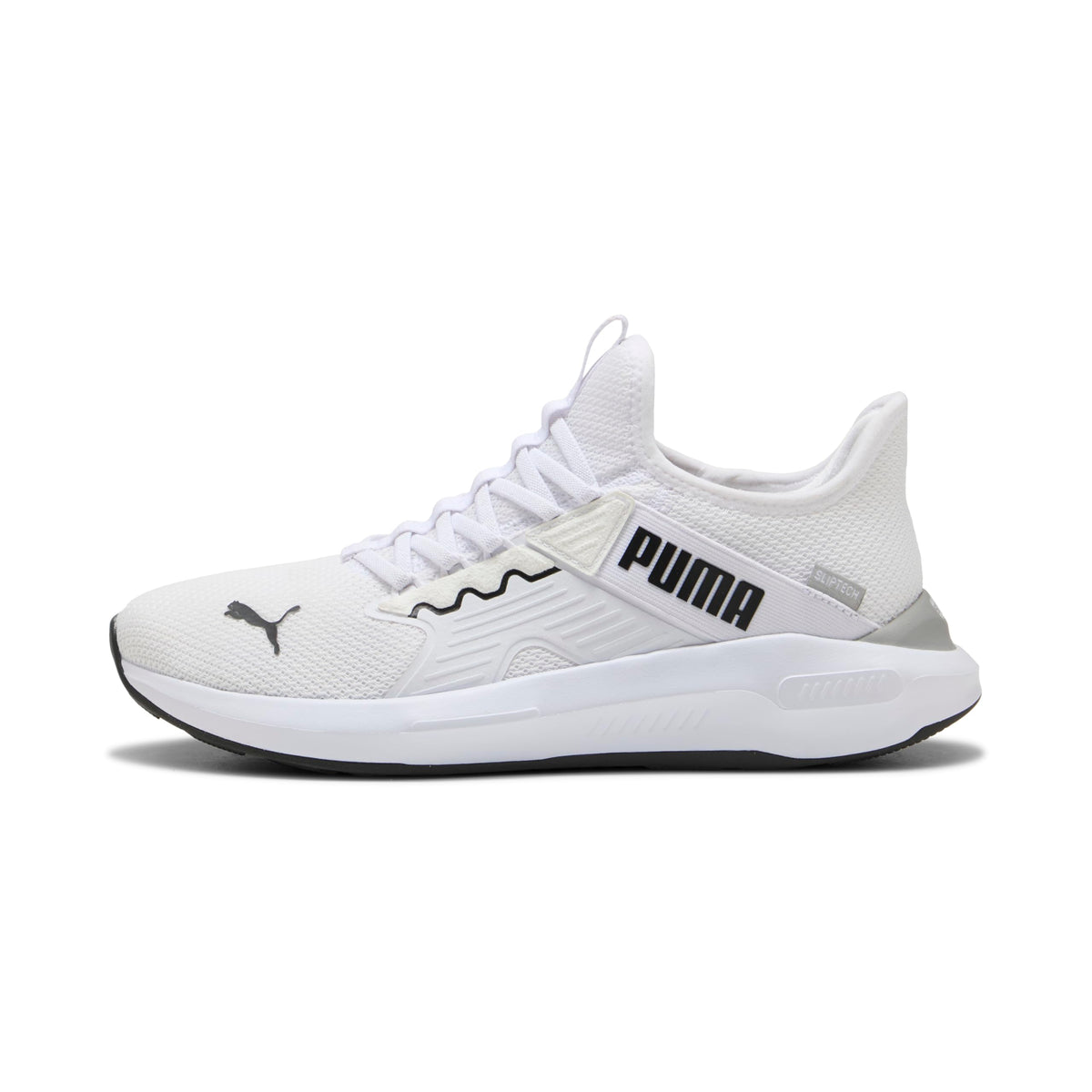 Puma Unisex Softride Enzo 5 Slip Tech Street Running Shoe, Puma White Puma Black Grey Echo, 7.5