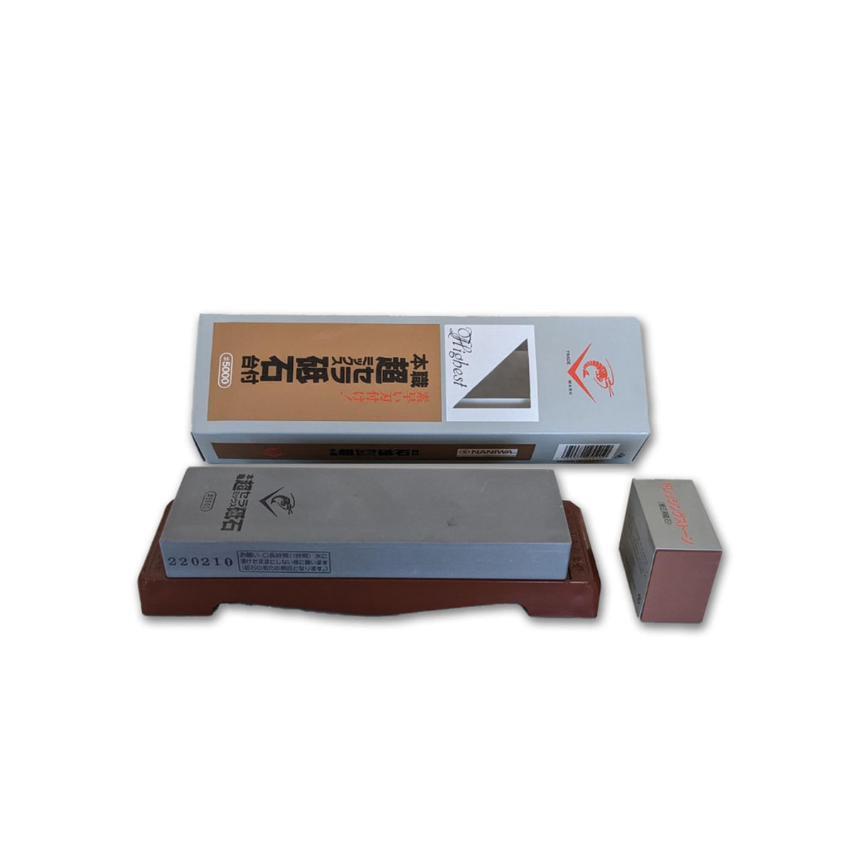 Sanelli Ambrogio SS-5000 Naniwa Polishing Industry Shrimp Mark, Professional Super Ceramic Whetstone with Base
