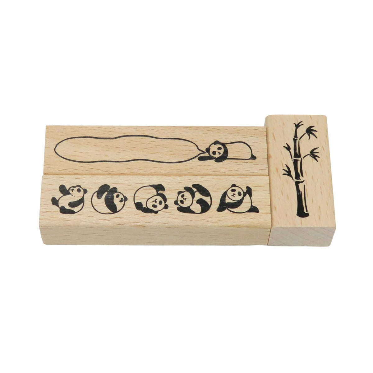 Tylottomer Rubber Stamp Panda 3pcs RT-panda-S09